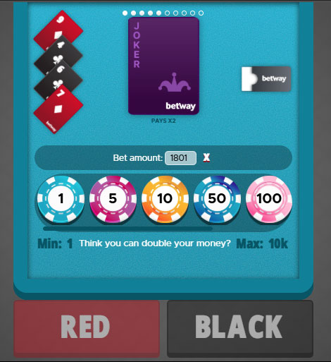 Exciting Red or Black dice game free play winning screen