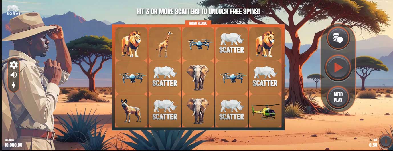 rhino rescue free play slot