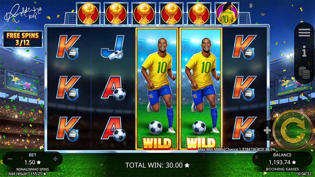Ronaldinho Spins Feature Game Play